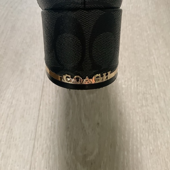 Coach Black Womens Nala Bootie size 7 chunky heel logo - Picture 6 of 10